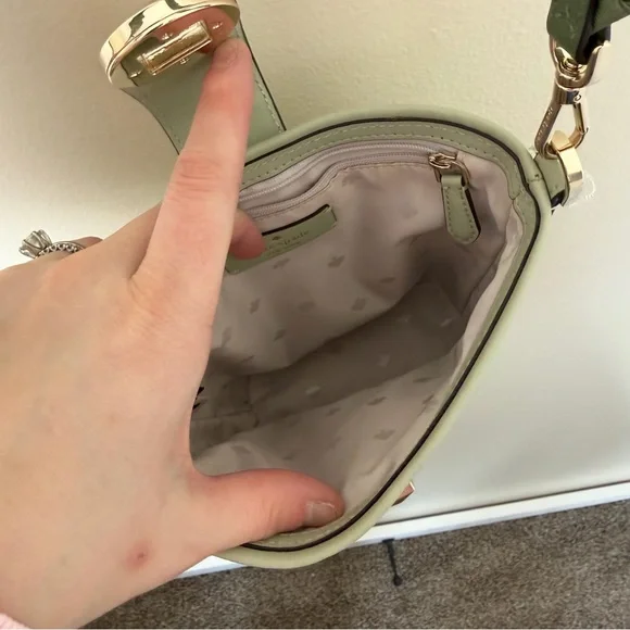 KATE SPADE Carter Nylon Small Pleated Crossbody in Cedar Stand - Picture 10 of 10